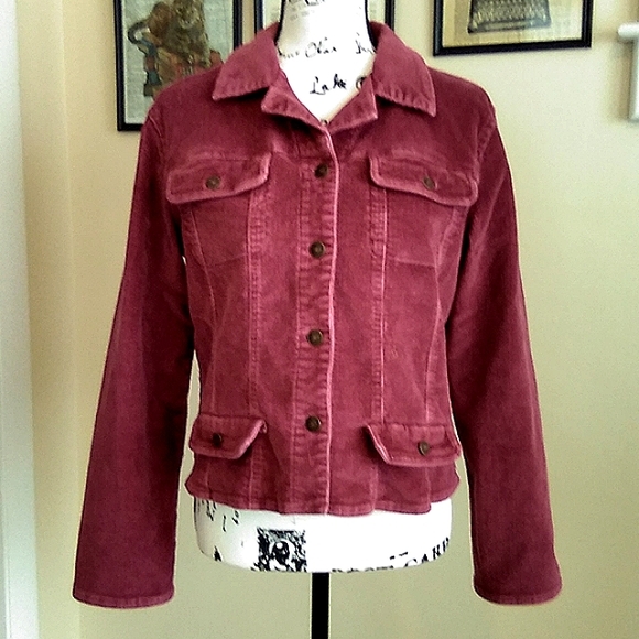 WOMEN'S CORDOURY JEAN STYLE JACKET  (sz 12P) - Picture 8 of 9